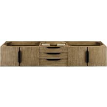 Mercer Island 72" Wall Mounted Double Hardwood Vanity Cabinet Only with USB Port and Electrical Outlet