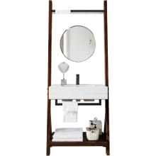 Lakeside 30" Single Basin Hardwood Vanity Set with Arctic Fall Solid Surface Top