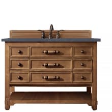 Malibu 48" Free Standing Single Basin Vanity Set with Wood Cabinet and Charcoal Soapstone Quartz Vanity Top
