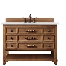 Malibu 48" Free Standing Single Basin Vanity Set with Wood Cabinet and Eternal Jasmine Pearl Quartz Vanity Top