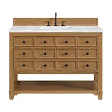 Malibu 48" Free Standing Single Basin Vanity Set with Solid Surface Vanity Top and Rectangular Sink