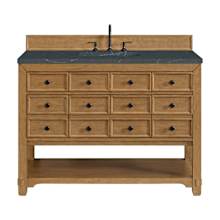 Malibu 48" Free Standing Single Basin Vanity Set with Quartz Vanity Top and Rectangular Sink