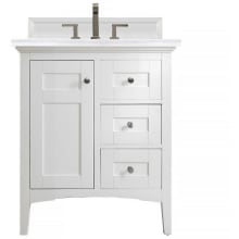 Palisades 30" Free Standing Single Vanity Set with Wood Cabinet and Arctic Fall Stone Composite Vanity Top