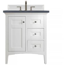 Palisades 30" Free Standing Single Basin Vanity Set with Wood Cabinet and Charcoal Soapstone Quartz Vanity Top