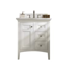 Palisades 30" Free Standing Single Basin Vanity Set with Wood Cabinet and 3cm Quartz Vanity Top