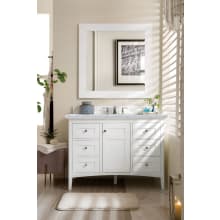 Palisades 48" Free Standing Single Vanity Set with Wood Cabinet and Carrara Marble Vanity Top