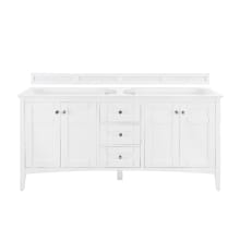 Palisades 71" Double Free Standing Wood Vanity Cabinet Only - Less Vanity Top