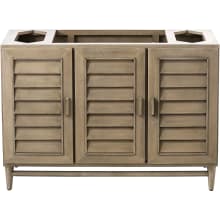 Portland 48" Single Free Standing Wood Vanity Cabinet Only - Less Vanity Top