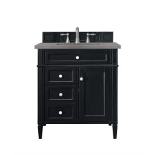 Brittany 30" Free Standing Single Basin Hardwood Vanity Set with Grey Expo Quartz Top