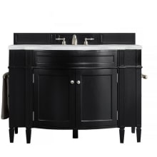 Brittany 46" Free Standing Single Basin Hardwood Vanity Set with Arctic Fall Solid Surface Top