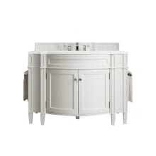 Brittany 46" Free Standing Single Basin Vanity Set with Wood Cabinet and 3cm Quartz Vanity Top