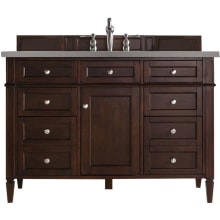 Brittany 48" Free Standing Single Basin Hardwood Vanity Set with Grey Expo Quartz Top