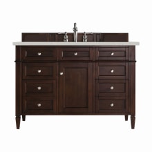 Brittany 48" Single Basin Poplar Wood Vanity Set with 3cm Lime Delight Silestone Quartz Vanity Top and Rectangular Sink