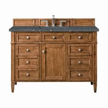 Brittany 48" Single Basin Poplar Wood Vanity Set with 3cm Parisien Bleu Silestone Quartz Vanity Top and Rectangular Sink