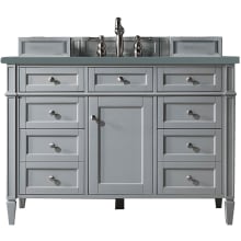Brittany 48" Free Standing Single Basin Hardwood Vanity Set with 3 cm Cala Blue Quartz Vanity Top and Rectangular Sink