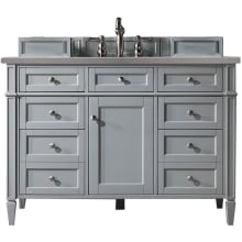 Brittany 48" Free Standing Single Basin Hardwood Vanity Set with Grey Expo Quartz Top