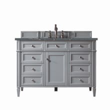 Brittany 48" Single Basin Poplar Wood Vanity Set with 3cm Parisien Bleu Silestone Quartz Vanity Top and Rectangular Sink