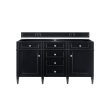 Brittany 60" Double Basin Poplar Wood Vanity Cabinet Only