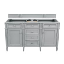 Brittany 60" Double Basin Poplar Wood Vanity Cabinet Only