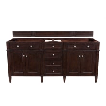 Brittany 72" Double Basin Poplar Wood Vanity Cabinet Only