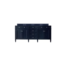 Brittany 72" Double Basin Poplar Wood Vanity Cabinet Only