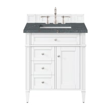 Brittany 30" Free Standing Single Basin Vanity Set with Cabinet and Parisien Bleu Quartz
