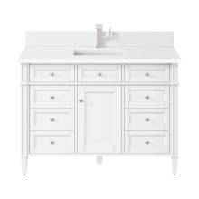 Brittany 48" Free Standing Single Basin Vanity Set with Cabinet and White Zeus Quartz