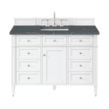 Brittany 48" Free Standing Single Basin Vanity Set with Cabinet and Parisien Bleu Quartz