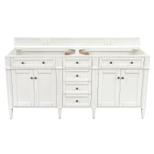 Brittany 72" Double Basin Poplar Wood Vanity Cabinet Only