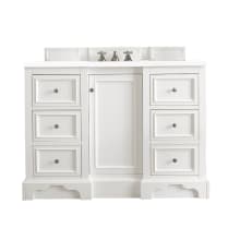 De Soto 48" Free Standing Single Basin Vanity Set with Wood Cabinet, 3cm Quartz Vanity Top, USB Port and Electrical Outlet