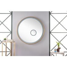 Radiance 35-1/2" Diameter Modern Circular Stainless Steel Framed Bathroom Wall Mirror