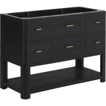 Lucian 48" Single Basin Ash Wood Vanity Cabinet Only with USB Port and Electrical Outlet