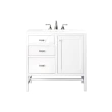 Addison 36" Free Standing Single Basin Vanity Set with Wood Cabinet and 3cm Quartz Vanity Top