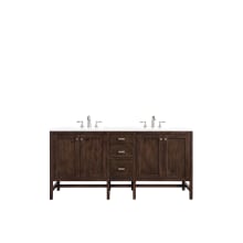 Addison 72" Free Standing Double Basin Vanity Set with Wood Cabinet and 3cm Quartz Vanity Top