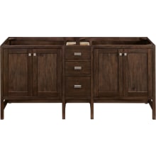 Addison 72" Double Basin Hardwood Vanity Cabinet Only