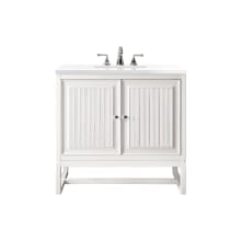 Athens 30" Free Standing Single Basin Vanity Set with Wood Cabinet and 3cm Quartz Vanity Top