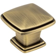 Milan 1-3/16" Contemporary Stepped Square Cabinet Knob / Drawer Knob with Raised Center