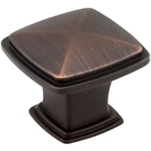 Milan 1-3/16" Contemporary Stepped Square Cabinet Knob / Drawer Knob with Raised Center