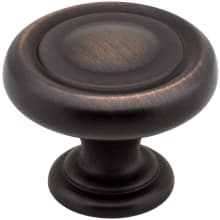 Bremen I - 1-1/4" Round Traditional Ring Mushroom Cabinet Knob / Drawer Knob with Stacked Foot