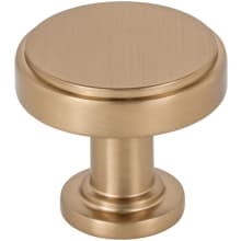 Richard 1-1/4" Small Flat Round Contemporary Cabinet Knob / Drawer Knob