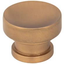 Elara 1-1/4 Inch Diameter Flat Round Mushroom Cabinet Knob / Drawer Knob