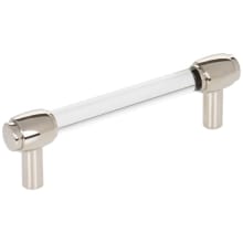 Carmen 3-3/4" (96 mm) Center to Center Glam Clear Acrylic Bar Cabinet Handle / Drawer Pull