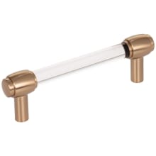 Carmen 3-3/4" (96 mm) Center to Center Glam Clear Acrylic Bar Cabinet Handle / Drawer Pull