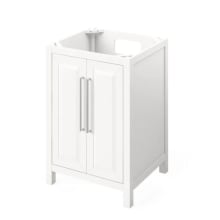 Cade 24" Single Sink Free Standing Hardwood Bathroom Vanity Cabinet with Raised Panel Doors - Without Top