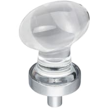 Harlow 1-1/4 Inch Glam Egg Glass Oval Cabinet Knob / Drawer Knob