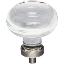 Harlow 1-3/4" Glam Round Button Glass Cabinet Knob / Drawer Knob