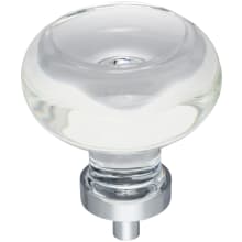 Harlow 1-3/4 Inch Glam Round Button Glass Cabinet Knob / Drawer Knob