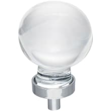 Harlow 1-3/8 Inch Vintage Glam Sphere Glass Ball Cabinet Knob / Drawer Knob