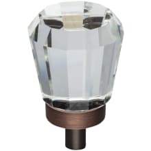 Harlow 1" Geometric Faceted Glass Vintage Glam Cabinet Knob / Drawer Knob