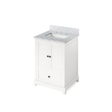 Addington 25" Free Standing Vanity Set with Cabinet and Marble Vanity Top